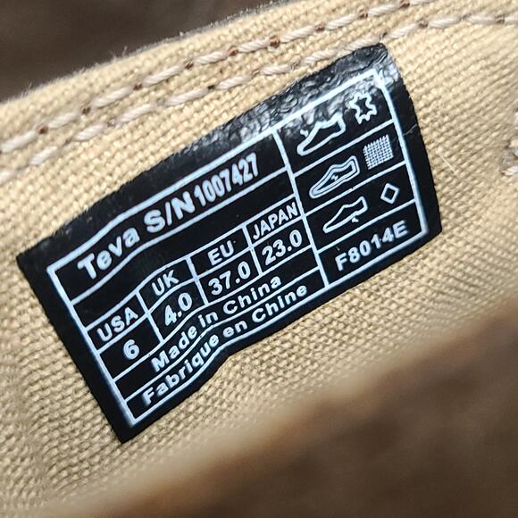 Teva Brown Leather De La Vina Ankle Boots Side Zip Strap Buckle Women's 6 - Picture 5 of 5